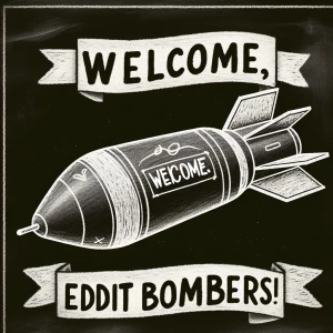 Create an illustration of a lengthy, torpedo-shaped bomb, depict...