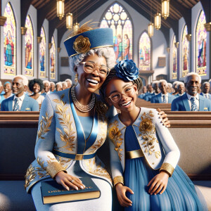 Adjust the 3-D realistic image to depict the African-American gr...