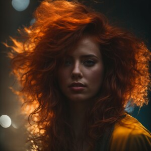 Silhouette girl portrait