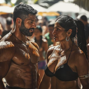 PhotoRealism,realism style,,a muscular beefy sweaty man  walking...