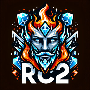 Design a logo for the fashion brand R2C2 incorporating icy diamo...