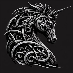 Единорог в готическом стиле еще более готический