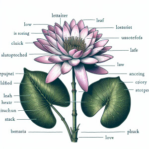 an image illustration of the form and function of a water Lilly...
