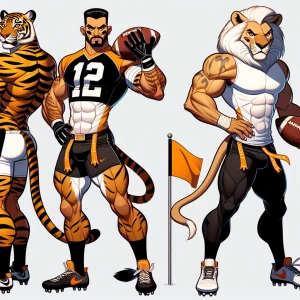 ### Character Design
**1. Man-Tiger**
- **Physical Features**:...