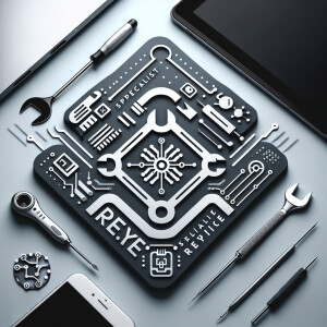 "Design a modern and sleek logo for 'iFix Service,' a premium Ap...