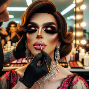 Male to female; beauty salon makeover as a female; flawless bimb...