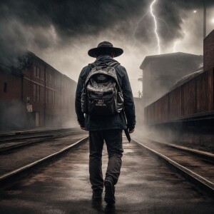 Create a detailed charcoal-style illustration of a forlorn man s...