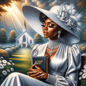 Render an airbrush oil painting of an African American woman wit...