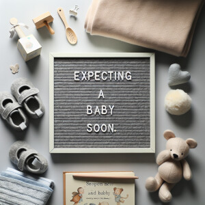 Create a beautiful gender neutral mock up to announce pregnancy...