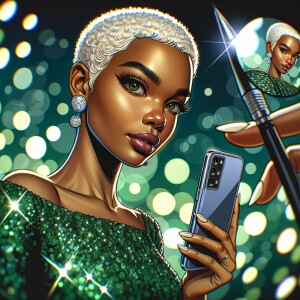 A glossy, ultra-realistic digital airbrush illustration of an li...