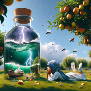 "A hyper-realistic 8K image of a small girl lying on her stomach...