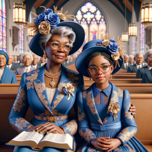 Adjust the 3-D realistic image to depict the African-American gr...