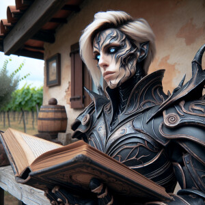 Caranthir-Ar-Fieniel from the Witcher. Black eldritch armor. Pal...