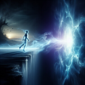 Spectral figure crossing the boundary into an eternal, infinite...