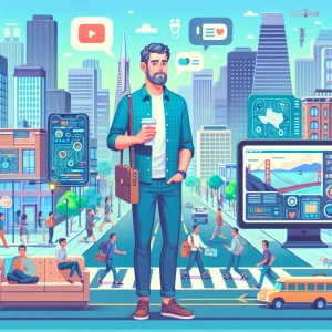 an American adult who looks working in tech, living in San Franc...