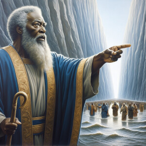 A realistic oil painting in a wide horizontal format, featuring...