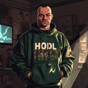 Create a stylized digital artwork in the modern Grand Theft Auto...