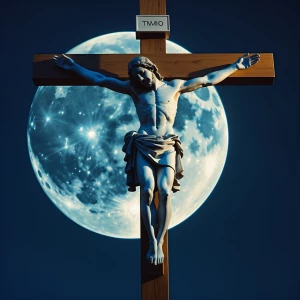 airbrush painting, illuminated by moon light, double exposure, r...