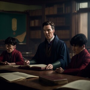 Benedict cumberbatch as Dr. Stephen Strange teaching his student...