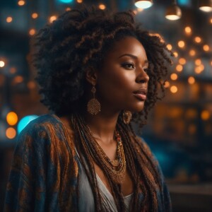 create a  ultra high resolution 3d  beautiful African American w...