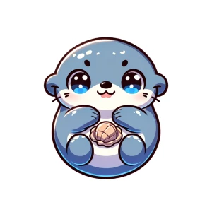 The Pokemon Oshawott, male, cute, no background, Anime style