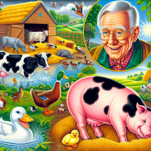 Old MacDonald had a farm, E-I-E-I-O
And on that farm he had a pi...