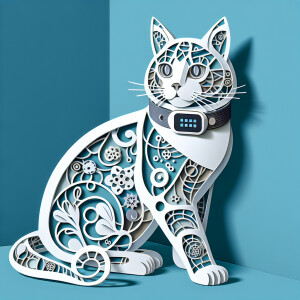 cat in a smart collar