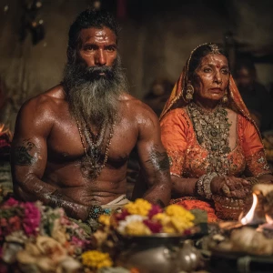 Realism photo art.a beefy muscular sweaty criminal man ,sitting...