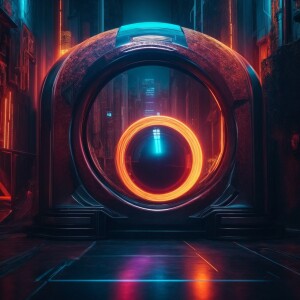 High tech futuristic Computer portal