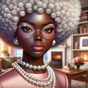 Create a glossy, airbrushed cartoon-style full-body portrait of...