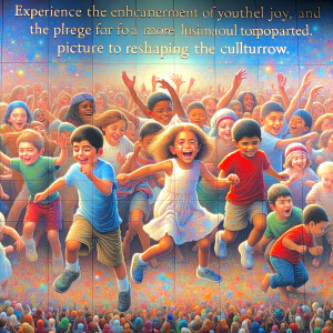 "Experience the magic of childhood joy and the promise of a brighter future with HPAR's hyper-realistic high-resolution image. Against a backdrop of exuberant children playing, our powerful slogan 'HPAR CHANGING THE CULTURE' takes center stage, symbolizing our mission to reshape the world. Every detail of laughter, friendship, and boundless energy is captured in stunning clarity, inviting viewers to immerse themselves in the moment. Join us in envisioning a culture where diversity is celebrated, barriers are broken, and possibilities are endless. HPAR: Inspiring change and redefining the future through the spirit of play."