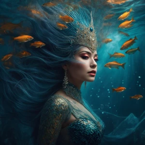 A gracefully elusive Piscean queen, every feature exudes eleganc...