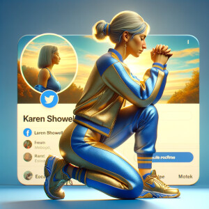Create a 3D illustration of a realistic light skinned African-Am...