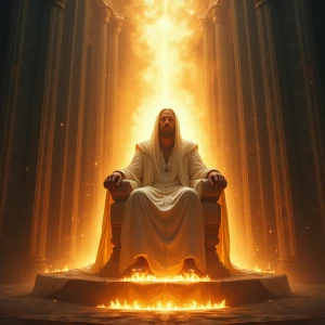 There was the likeness of a throne with the appearance of sapphi...