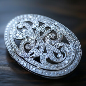 Elevate your style with a stunning sterling silver dress buckle...