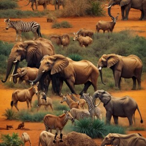 A realistic picture of the big five african animals to use for a...