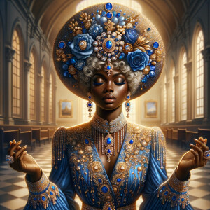 Create an illustration that embodies spirituality and a deep con...