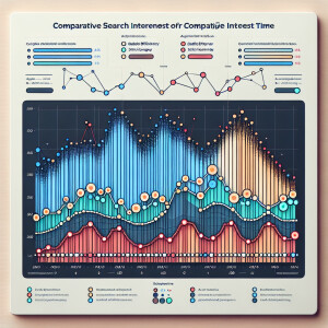 Create a time-series line chart comparing the search interest ov...