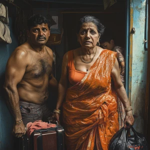 Photorealism,realism.a 54-year-old Gujarati aunty who works as a...