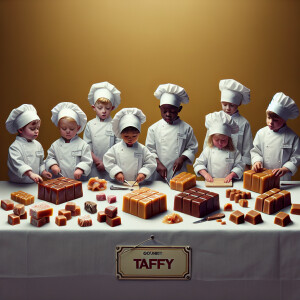 Create a detailed image featuring a group of small children dres...