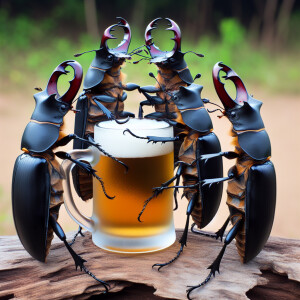 5 короедов пьют пиво