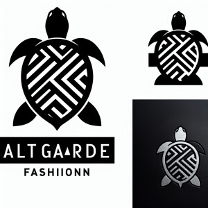 Create a logo for "ALTIGARDE," a fashion brand, featuring a mini...