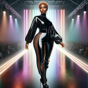 A hyper realistic  image of a caramel complexion African America...