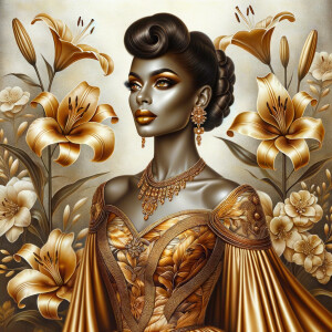 Craft an airbrushed artwork portraying a mesmerizing woman with...