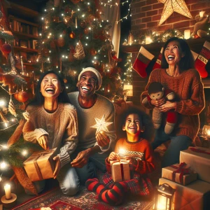 Picture of Family celebrating Christmas