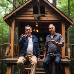 My uncle and my dad neikedoing the unholy in the treehouses