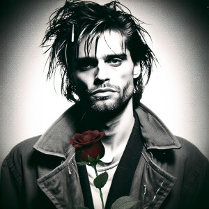 Black and White intensive old fashioned with few colour elemts d...