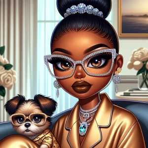 Create an image of a modern African-American, Betty Boop reimagi...