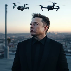 Elon Musk,about to go HAM on some drones, GTA style