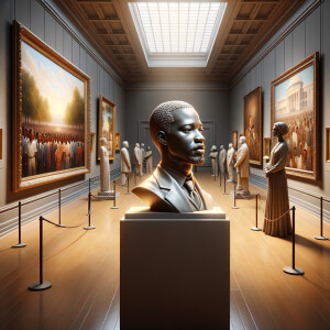 CDesign a close-up, detailed 3D view inside an African-American...